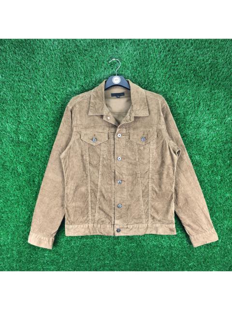Other Designers Vintage - Uniqlo Corduroy Trucker Jacket Donut Button Hype Color