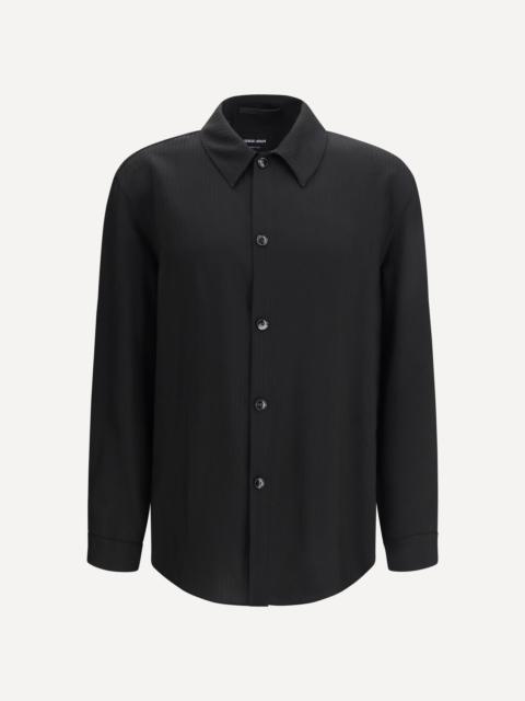GIORGIO ARMANI Chevron viscose twill Shirt