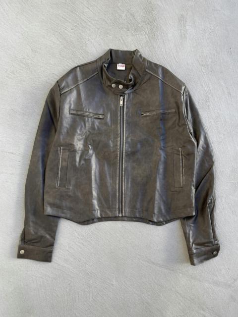 Other Designers STEAL! Vintage 1990s Biker Leather Jacket