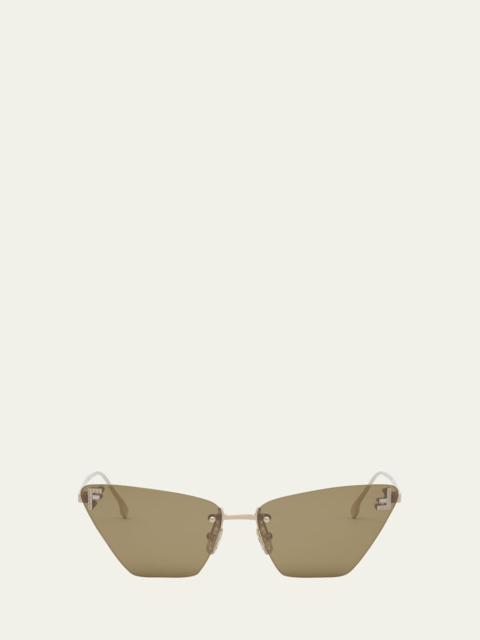 FENDI FE4160US Cat-Eye Crystalized Logo Sunglasses