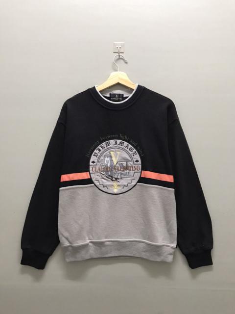 Other Designers Vintage Claudio Valentino Embroidered Cozy Sweatshirt