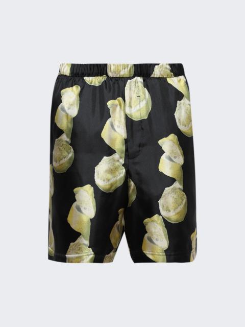 Givenchy Formal Elastic Shorts Black and Yellow