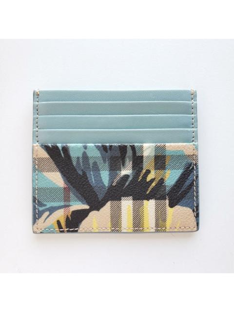 Burberry Flower Check Two-Tone Wallet - Beige