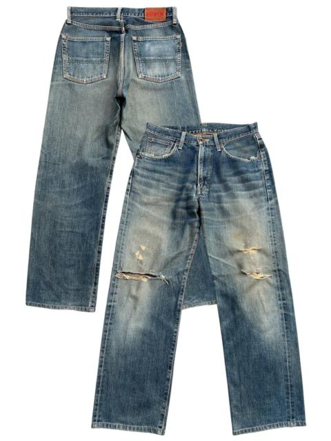 Other Designers Edwin 505X Selvedge Mudwash Distressed Denim Jeans 31x30