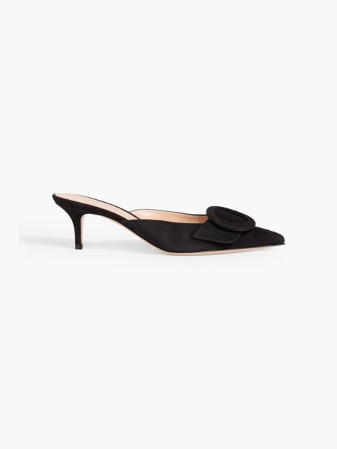 Gianvito Rossi Portofino 55 buckled suede mules