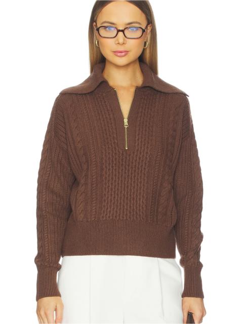 VARLEY Camello Relaxed Cable Half Zip Sweater