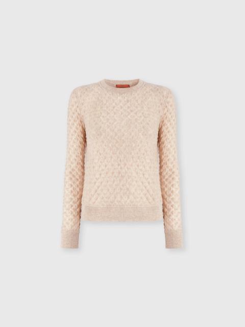 Missoni Cashmere Crewneck Sweater with Lace Pattern