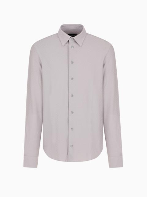 EMPORIO ARMANI ASV LYOCELL BLEND SUPER-FINE JERSEY SHIRT