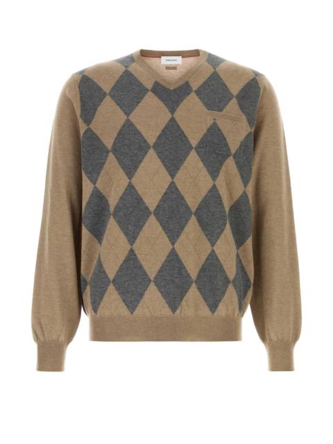 FERRAGAMO Salvatore Ferragamo Men Cappuccino Wool Sweater