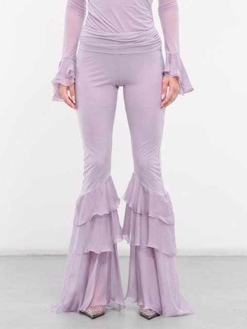 Blumarine Chiffon Ruffle Pants