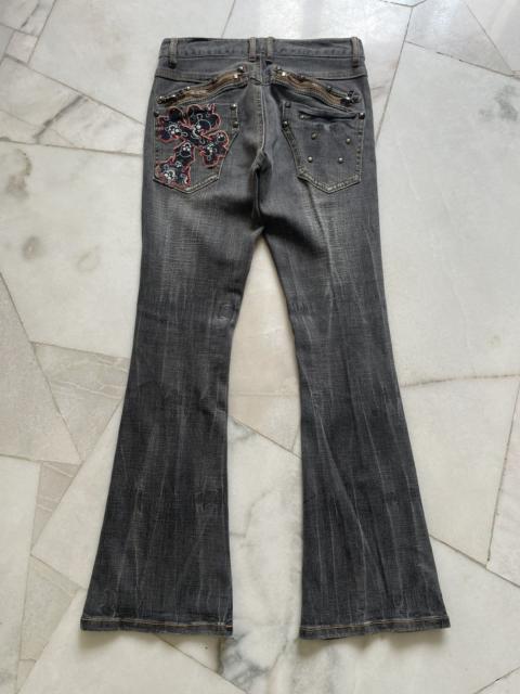 Other Designers If Six Was Nine - BCBG Skull Cross Flared Jeans