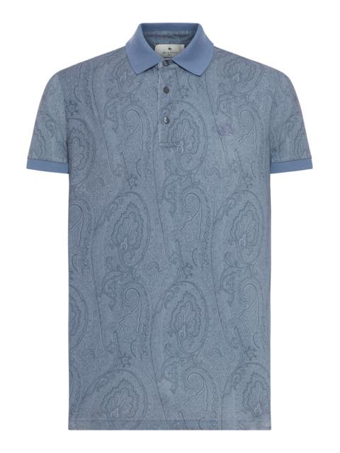 Etro Etro Men Cotton Polo Shirt With Arnica Pattern
