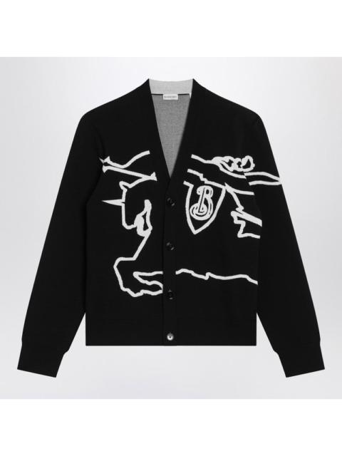 Burberry Black/white chalk cardigan with EKD