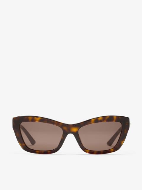 JIMMY CHOO Solene
Brown Havana Cat Eye Sunglasses
