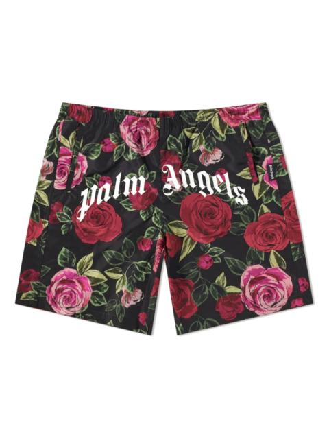 Palm Angels Palm Angels x END Allover Rose Swim Shorts Red