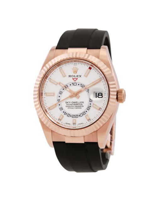ROLEX Rolex Sky-Dweller Automatic Chronometer 18kt Rose Gold White Dial Men's Watch 326235WSR