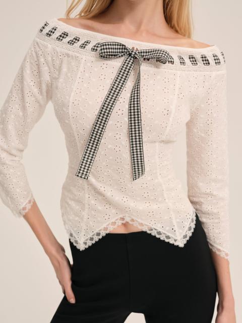 For Love & Lemons Rosie Ribbon Top