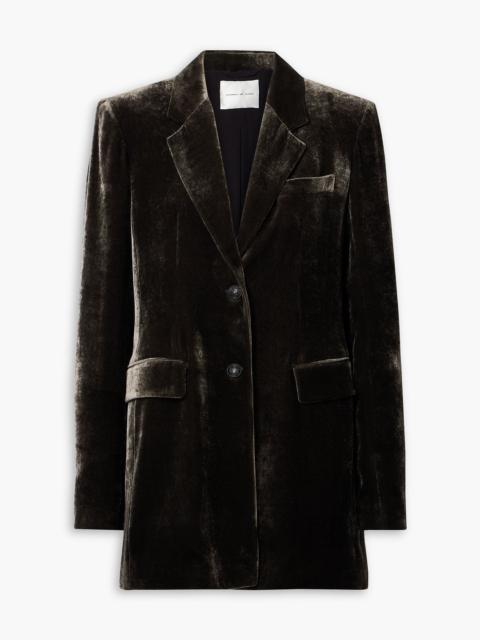 Other Designers Stephanie velvet blazer