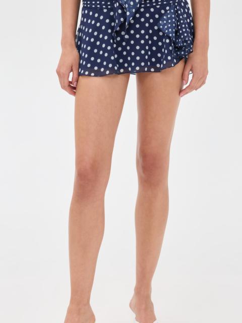 GUIZIO Chiffon Slit Mini Skirt