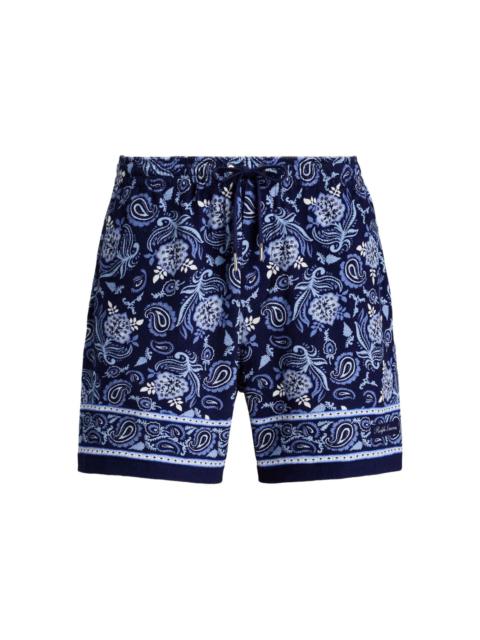 paisley-print shorts