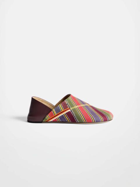 JW Anderson MENS SLIPPER MULES IN PURPLE/MULTI