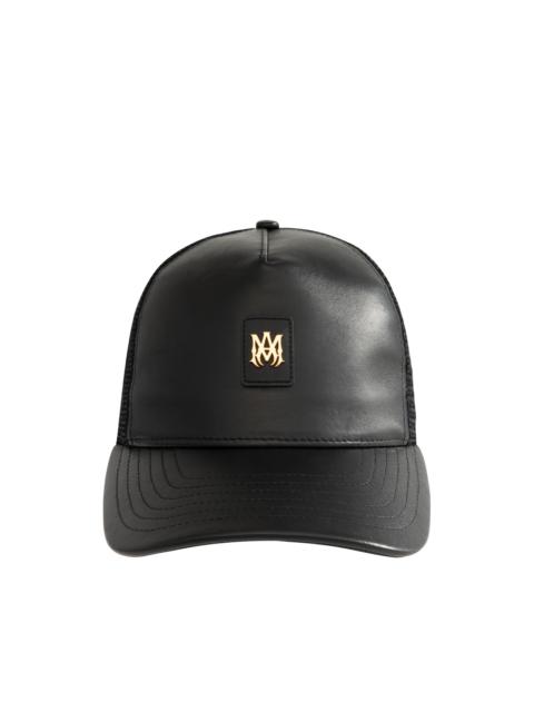 AMIRI MA PATCH LEATHER TRUCKER HAT