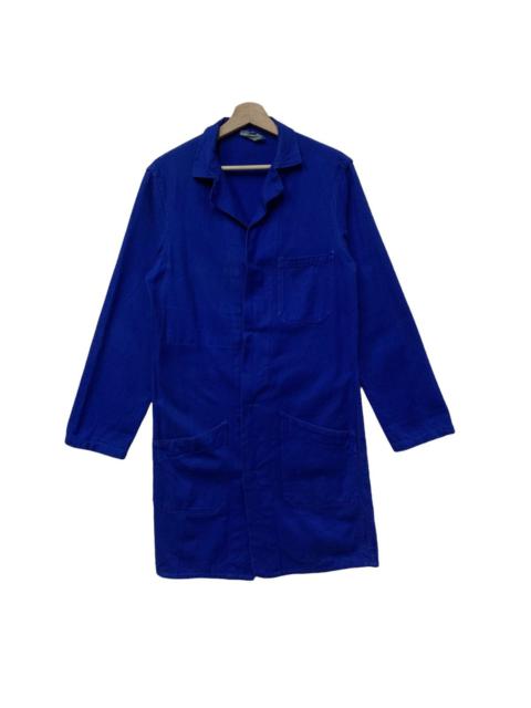 Other Designers Vintage French Workwear Long Parka Blue Work Jacket