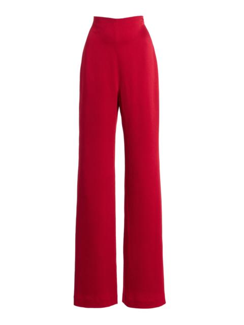 SILVIA TCHERASSI Palermo Wide-Leg Pants red