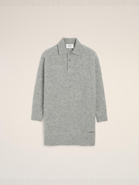 AMI Paris GREY ALPACA AMI POLO DRESS