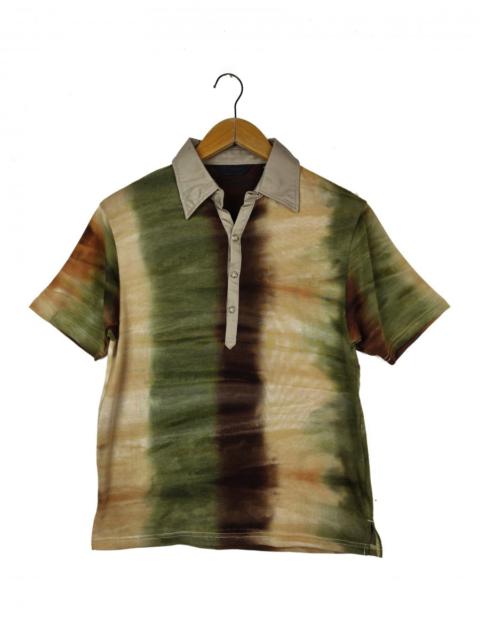 Other Designers Good Art - Trixy Japan Vertical Tie Dyed Button Shirt Short Sleeve