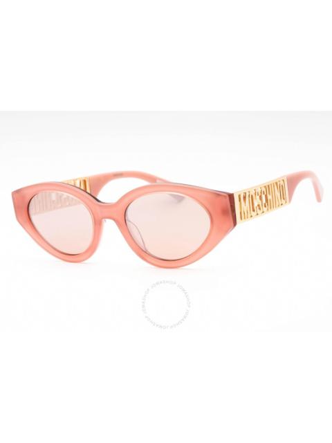 Moschino Moschino Pink Silver Flash Cat Eye Ladies Sunglasses MOS160/S 035J/2S 51