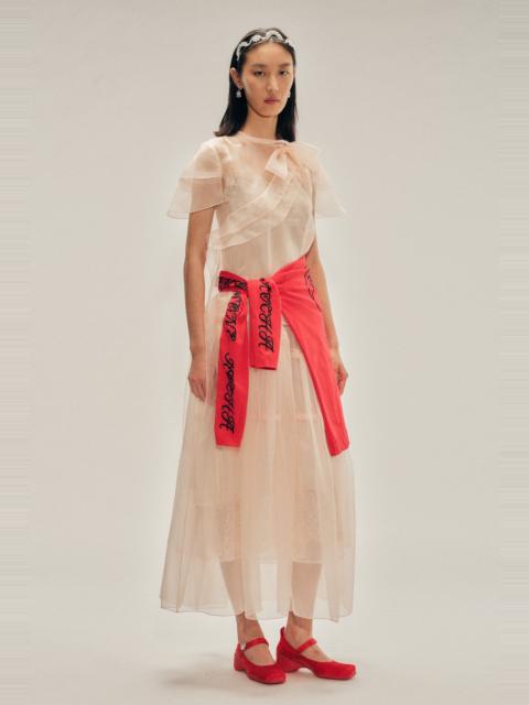 Simone Rocha Sheer Petal Bow Sash Top