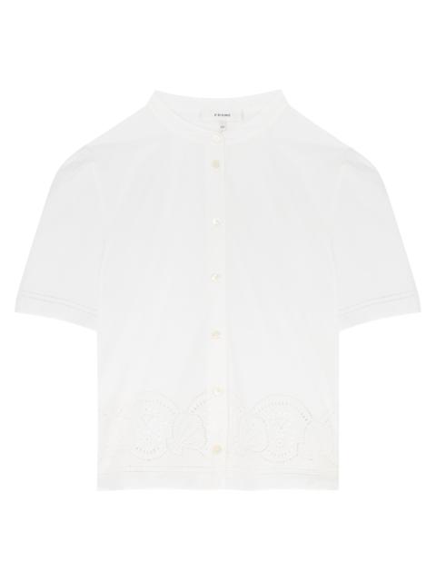 Broderie anglaise cotton shirt