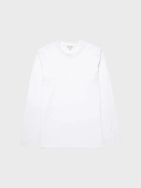 Sunspel LS Riviera Midweight T‑Shirt White