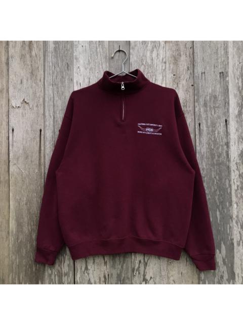 Other Designers Vintage - Vintage Jerzees Cal State University Half Zip Sweatshirt