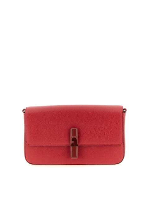 FURLA Furla Iride Small Red Leather Crossbody Bag