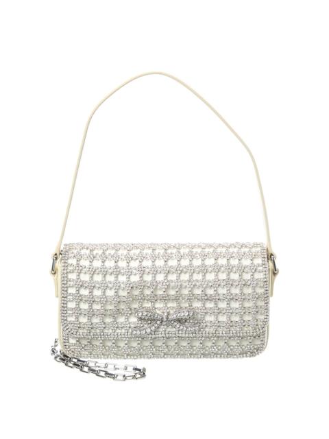 self-portrait Self-Portrait Crystal Leather Baguette Bag