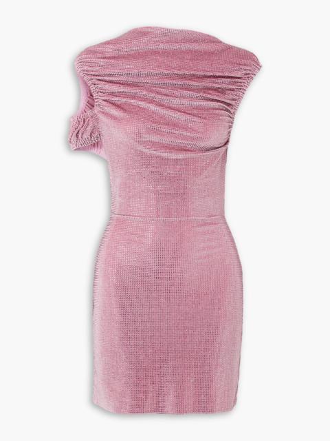 Christopher Kane Bubblegum cutout crystal-embellished velvet mini dress