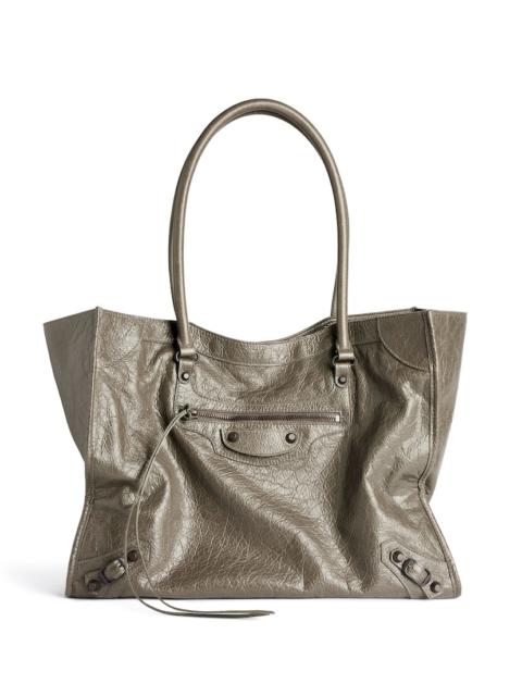BALENCIAGA Women's Le City Tote Bag Medium in Army Green