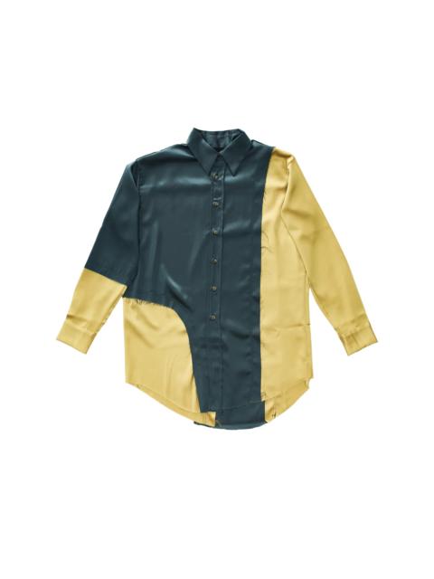 EDWARD CUMING Edward Cuming Abstract Cut-Off Shirt Green