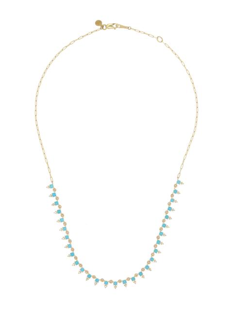 ILA Deja 14K Yellow Gold Turquoise Necklace blue