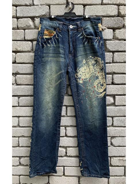 Other Designers Art Comes First × Japanese Brand - Dragon & Japanese Traditional Denim Pants