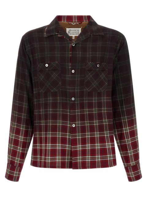 Maison Margiela Maison Margiela Men Check Shirt With Gradient Effect