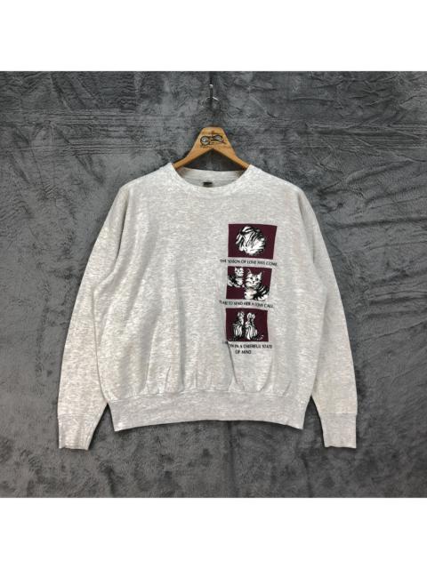 Other Designers Vintage USA Made In Usa Kitty Cropped Sweatshirts #4598-160