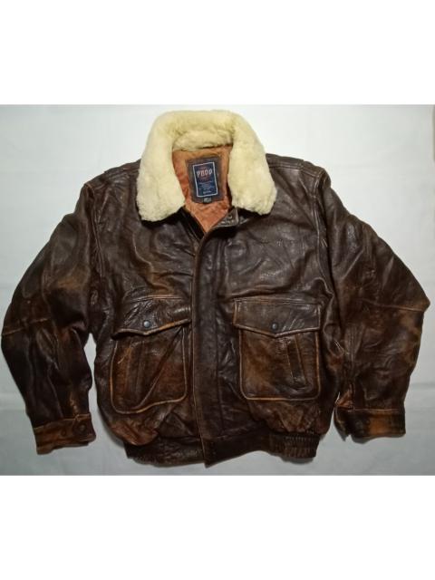 Other Designers Vintage - Military Leather Jacket Classic Bikers Racing Army