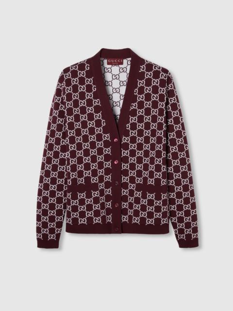 GUCCI Reversible GG wool jacquard cardigan
