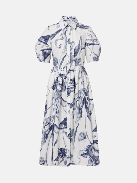 Erdem Floral cotton poplin shirt dress