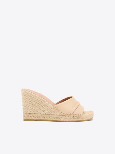 MALONE SOULIERS Soleil 85 Buff Leather Wedge Sandals