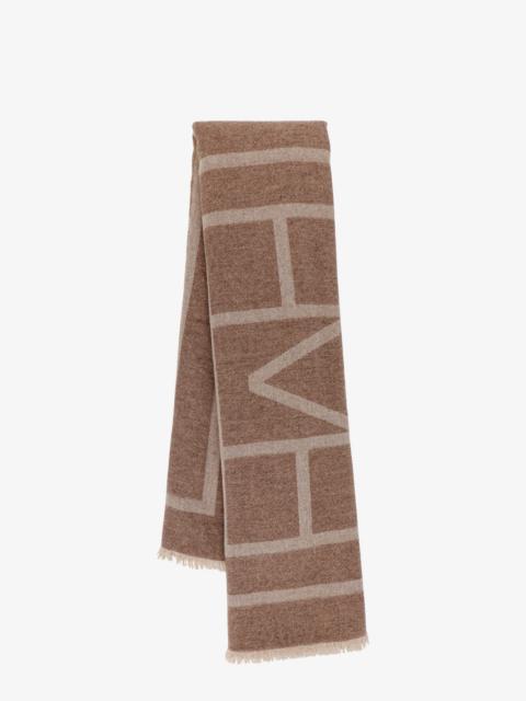 Toteme Monogram Virgin Wool And Cashmere Scarf