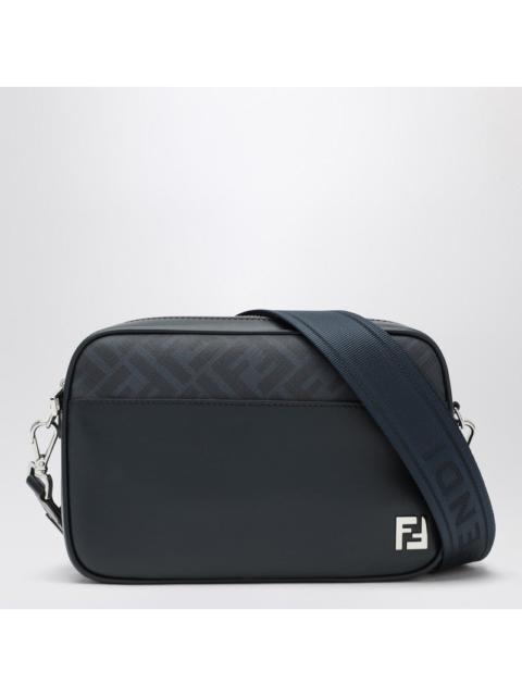 FENDI Fendi Midnight Blue Leather And Dark Blue Ff Canvas Bag Men